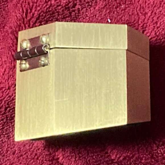 Hartford Insurance Gold Desk Clock Hinged Financial Selco Made in Japan and USA - Picture 10 of 13